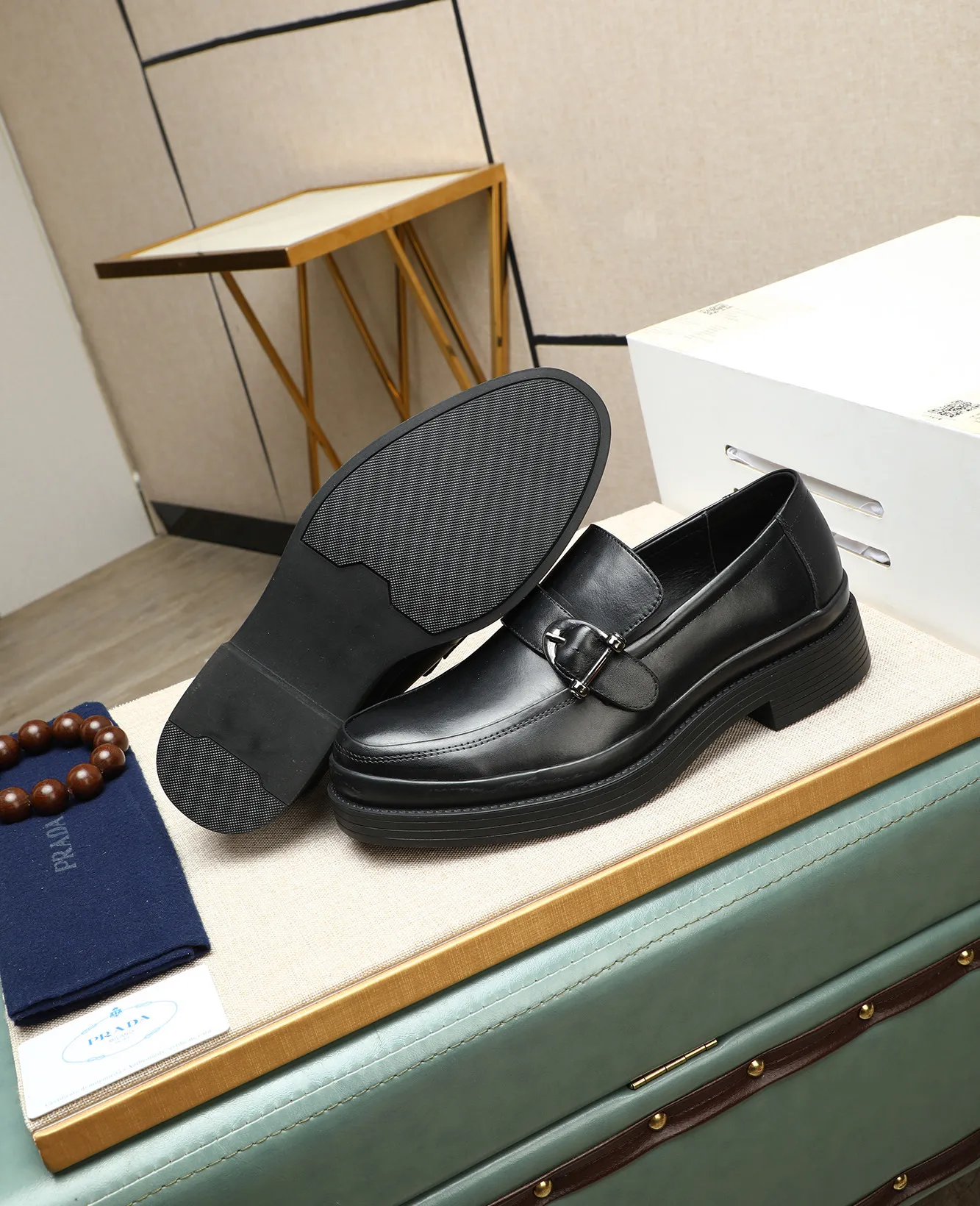 Men's men's shoes 💰540 (water-dyed cow leather) 📛📛PRADA high-end counter's latest formal business leather shoes 👔original and highest quality! Imported from Italy 🇮🇹 first-layer calfskin fabric ➕ cowhide lining Original outsole Formal size: 38➖44 (45 customized)